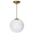 1950s Mid-Century Modern Pendant Light in Brass and Glass, 1950s For Sale - Image 5 of 5