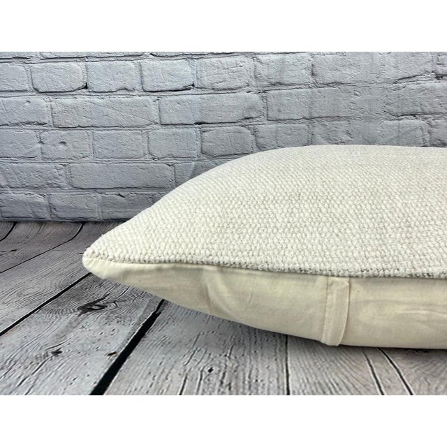 16 x 24 Hemp Pillow Turkish Cushion Natural White Pillow Cushion Cover For Sale - Image 4 of 4