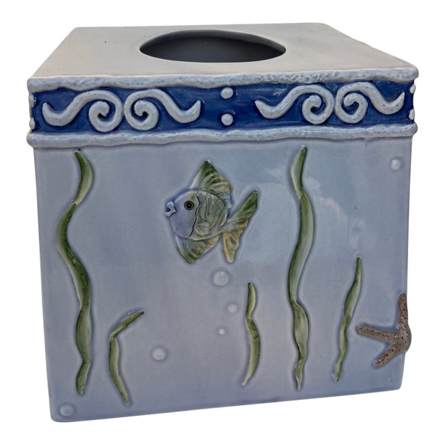 Ceramic Nautical Tissue Box Cover For Sale
