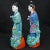 Chinese Early 20th Century Chinese Porcelain Polychrome Nobleman and Wife Statues - a Pair For Sale - Image 3 of 12