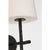 Suzanne Kasler for Visual Comfort Signature Collette 23" Tail Sconce in Aged Iron with Linen Shade For Sale In Houston - Image 6 of 9
