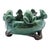Green Vintage Majolica-Style Frog Lily Pad Planter Bowl, 7" Diameter For Sale - Image 8 of 10