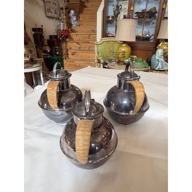 Art Deco Collection of Three Silverplate Teapots For Sale - Image 3 of 8