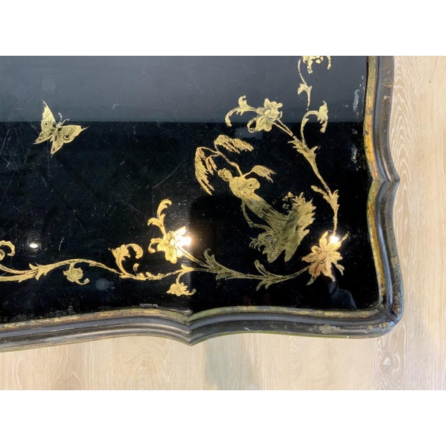 Early 20th Century Early 20th Century Chinese Giltwood Ebonized Coffee Table For Sale - Image 5 of 12