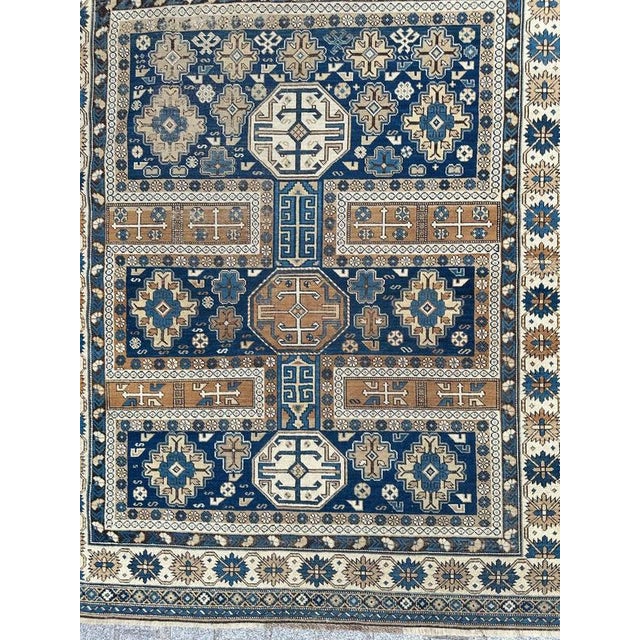 Nice late 19th century Caucasian shirvan rug with beautiful geometrical and stylized designs and nice natural colours with...