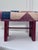 Antique Primitive American Quilted Top Red Painted Solid Wood Low Stool For Sale - Image 4 of 11