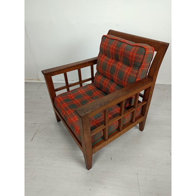 Vintage Oak Reconstruction Chair by René Gabriel, 1950s, in Good conditions. Designed 1950 to 1959 This piece is...