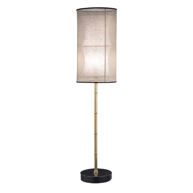 Eclectic Bamboo Stalk Table Lamp from Brass Brothers For Sale