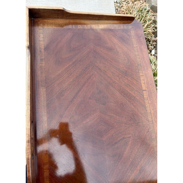 Vintage Lane Altavista Chinese Chippendale Mahogany Writing Desk Table For Sale - Image 11 of 12