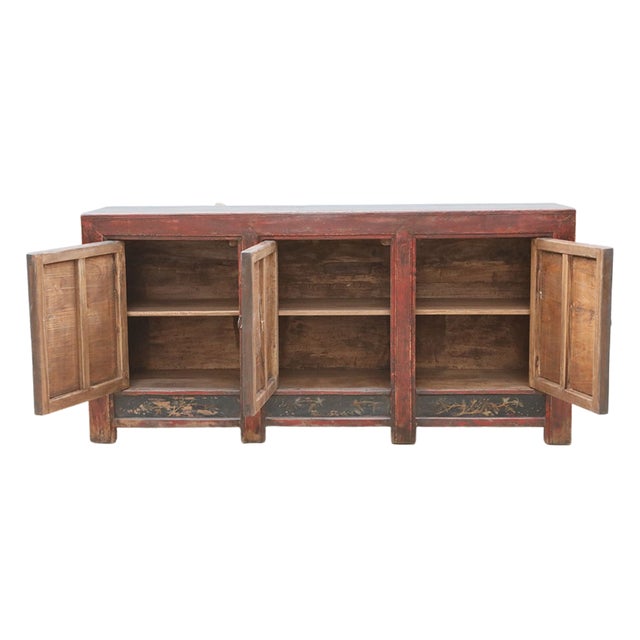 Antique Chinese Painted Rice Cabinet For Sale - Image 4 of 5