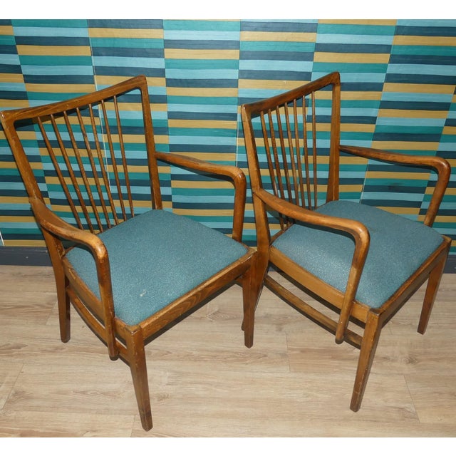 II/56 Spindle Chair Set of Armchairs and Dining Chairs from Musterring, 1956, Set of 5 For Sale - Image 6 of 18