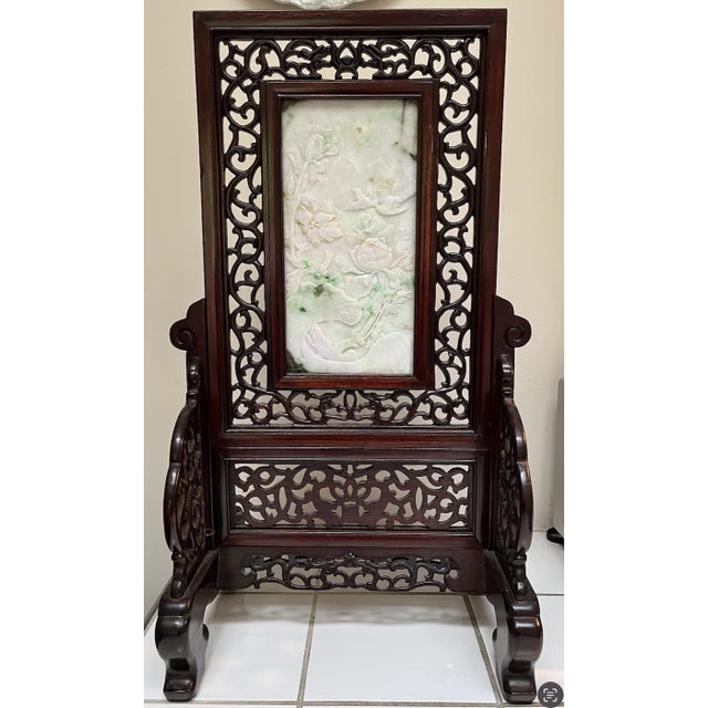 Mid 20th Century Jade and Wood Carving Stand Representing Summer For Sale - Image 11 of 11