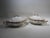 Pair of 12" from handle to handle, 8" wide, and 5" to top of lid covered oval serving casseroles. Fine antique Limoges...