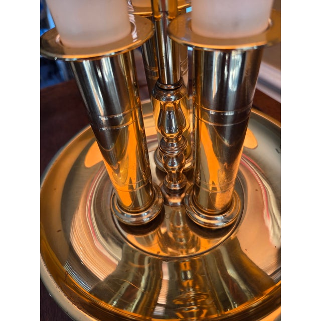 Brass Vintage Frederick Cooper Bouillotte Candlestick Lamp For Sale - Image 8 of 14