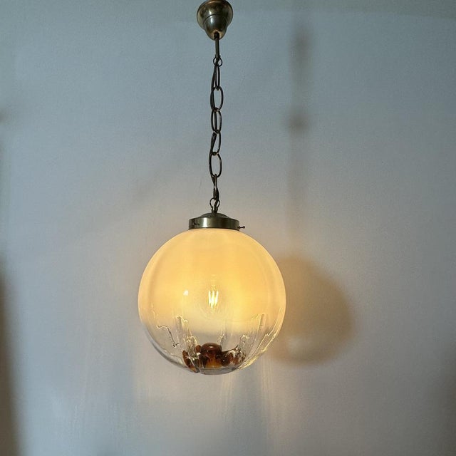 Murano Glass Hanging Lamp from Mazzega, 1970s For Sale - Image 14 of 18