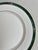 Porcelain Art Deco Design with an elegance. Use as a Charger or Dinner Plate. Debut, Green/Black/purple turquoise band...