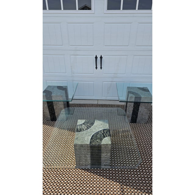 1980s Attributed Maitland-Smith Tessellated StoneTable Set For Sale - Image 12 of 18