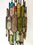 Large Pair of Hammered Glass Wrought Iron Sconces by Longobard, Italy. 1970s For Sale - Image 13 of 15