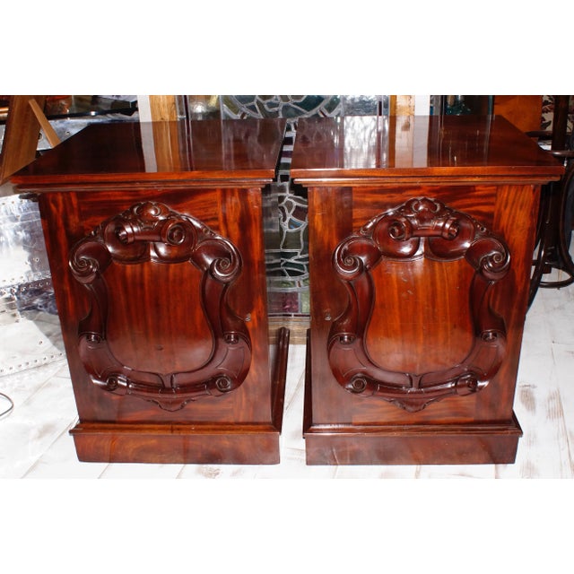 Victorian Mahogany Cabinets, 1870s, Set of 2 For Sale - Image 5 of 9