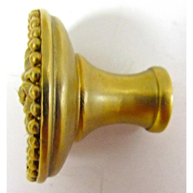 Sherle Wagner 1990s Pair Pe Guerin or Sherle Wagner Louis Gold Brass Door Cabinet Pulls For Sale - Image 4 of 7