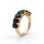 Not Yet Made - Made To Order Black Onyx Half Band Ring, 925 Sterling Silver Stacking Ring Us 7 For Sale - Image 5 of 5