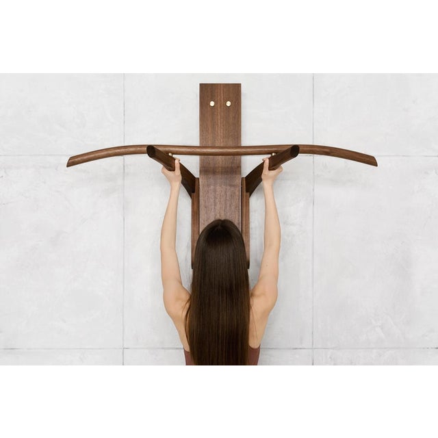 Prime Walnut Bow Pull-Up and Dip Station by Eternal Creek For Sale - Image 12 of 16