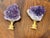 1960s Amethyst Geode Lamp Finials - a Pair For Sale - Image 4 of 4
