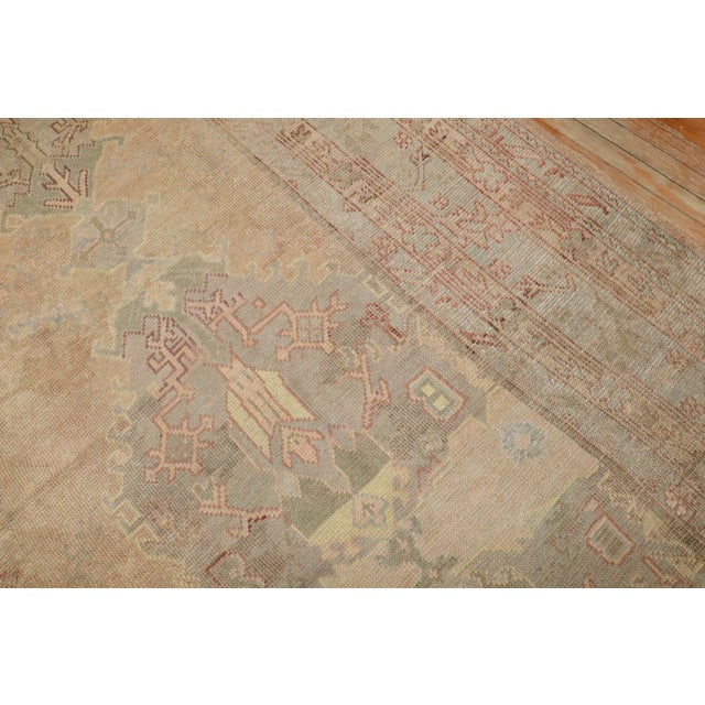 Zabihi Collection Muted Antique Turkish Oushak Rug For Sale - Image 9 of 11