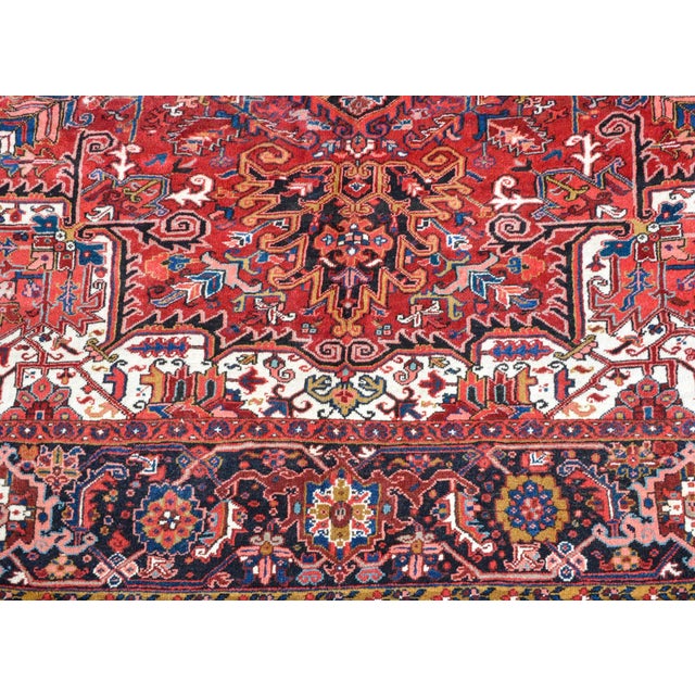 1950s 1950s Mid-20th Century Heriz Rug For Sale - Image 5 of 11