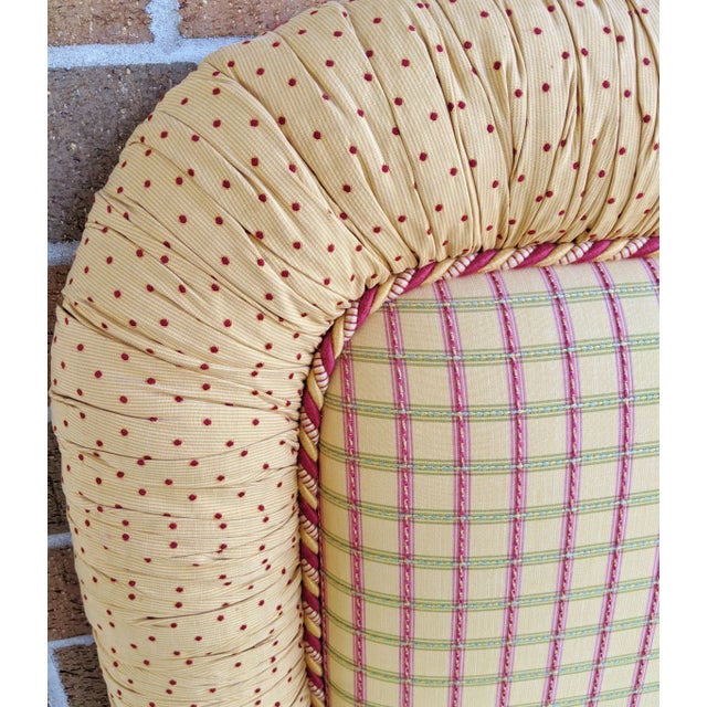 Vintage Full Size Canary Yellow Headboard For Sale - Image 4 of 12