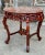 Victorian Vintage Victorian Heavily Carved Oval Red Marble Top Occasional Table For Sale - Image 3 of 10