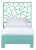Tiffany Platform Bed Twin, Turquoise For Sale