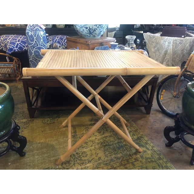 Boho Chic Bamboo Folding Tray Table Chairish