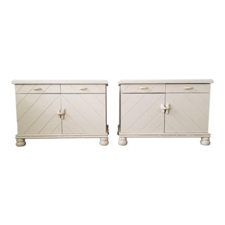 1970s Postmodern Style Sculptural Nightstands - a Pair Sold For Sale