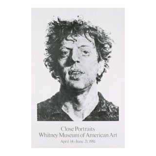 1981 Chuck Close 'Large Phil Fingerprint' Realism Black & White USA Offset Lithograph For Sale