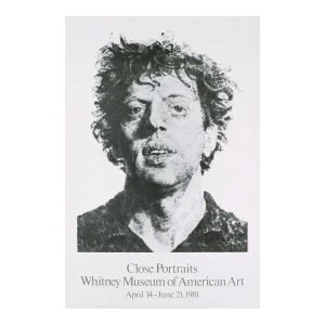 1981 Chuck Close 'Large Phil Fingerprint' Realism Black & White USA Offset Lithograph
