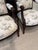 Vintage Louis XVI French Neoclassical Arm Chairs Newly Upholstered in Bowood Union For Sale - Image 4 of 9