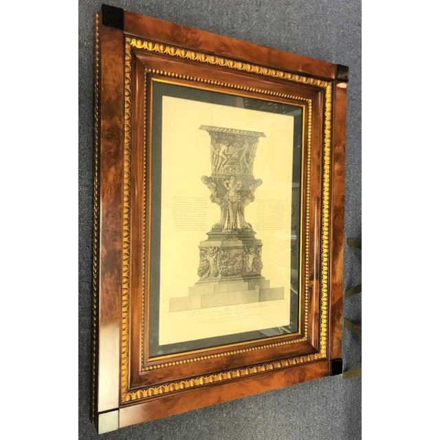Neoclassical Giovanni Battista Piranesi Urn Etching in Frame For Sale - Image 3 of 13