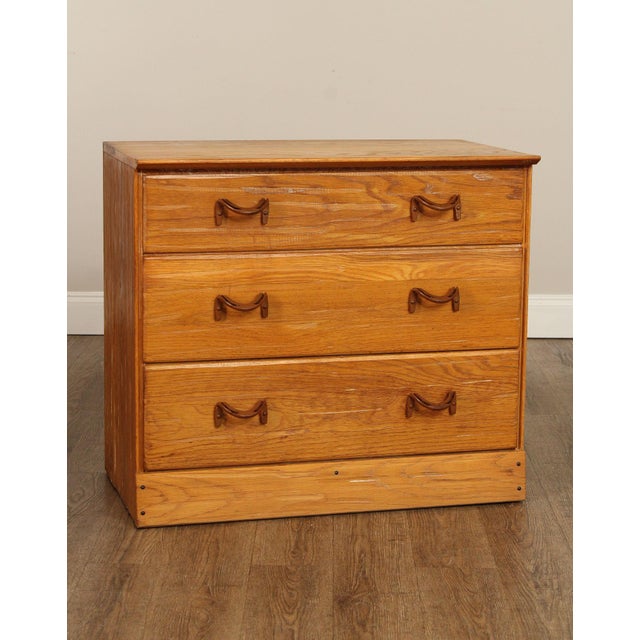 Rustic Brandt Ranch Oak Vintage Chest of Drawers For Sale - Image 3 of 12