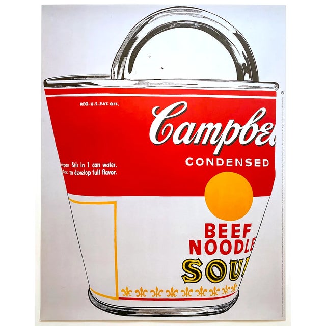 Andy Warhol Foundation Vintage 1993 Lithograph Print Pop Art Poster " Campbell's Soup Can " 1962 For Sale - Image 12 of 12