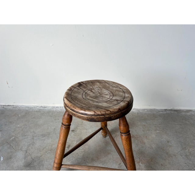 Vintage French Country Style Three Legged Stool Chairish