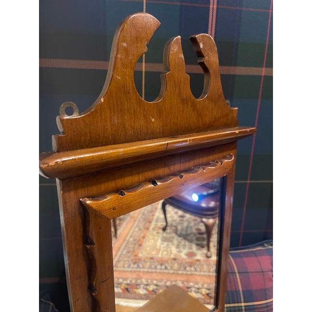 Brown Charming Vintage Mens Two-Drawer, Mirrored Shaving Station/Jewelry Valet Can Hang or Stand For Sale - Image 8 of 10