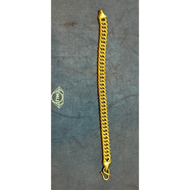 Link 24 Karat Pure Yellow Gold Solid Bracelet, 73 Gm, Unisex , 8 Inch For Sale - Image 11 of 12