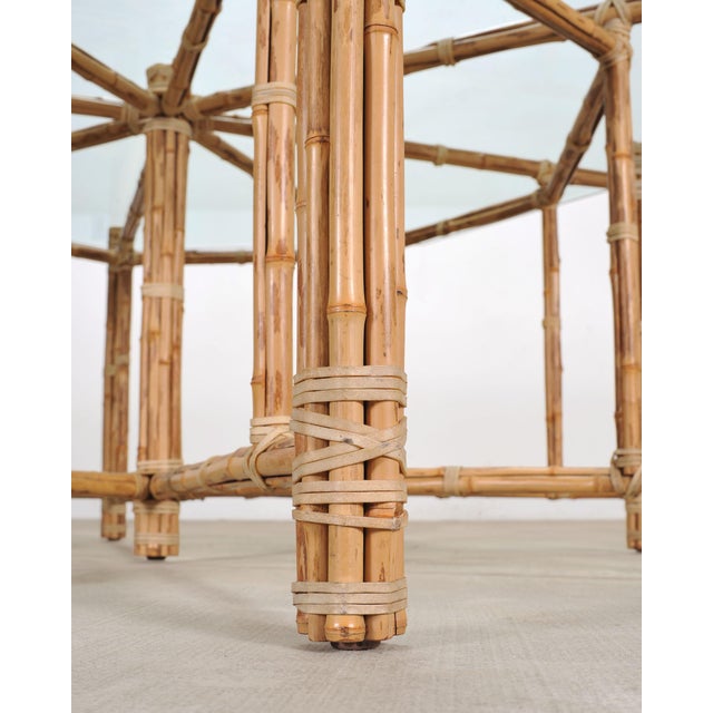 Wood McGuire Organic Modern Octagonal Blonde Bamboo Dining Table For Sale - Image 7 of 18