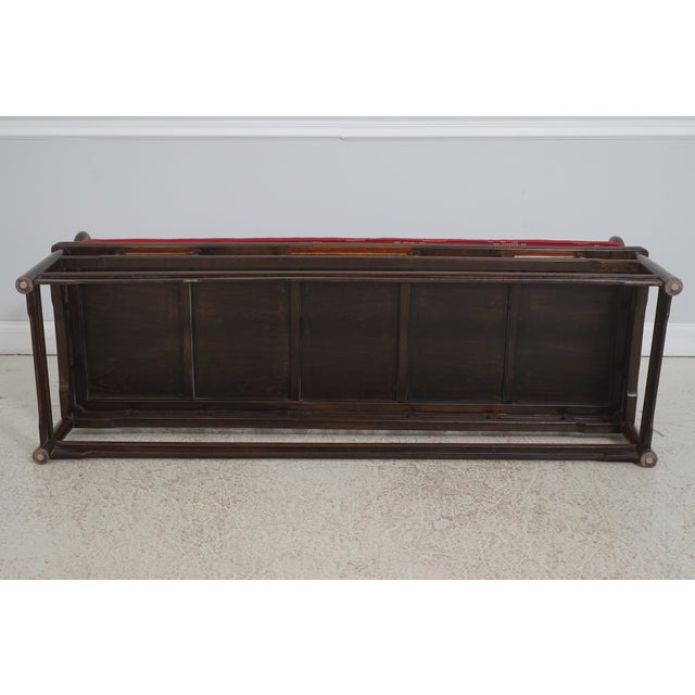 Vintage Chinese Rosewood Triple Back Settee Bench For Sale - Image 18 of 18