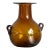 Vintage Boho Amber Blown Glass Vase For Sale