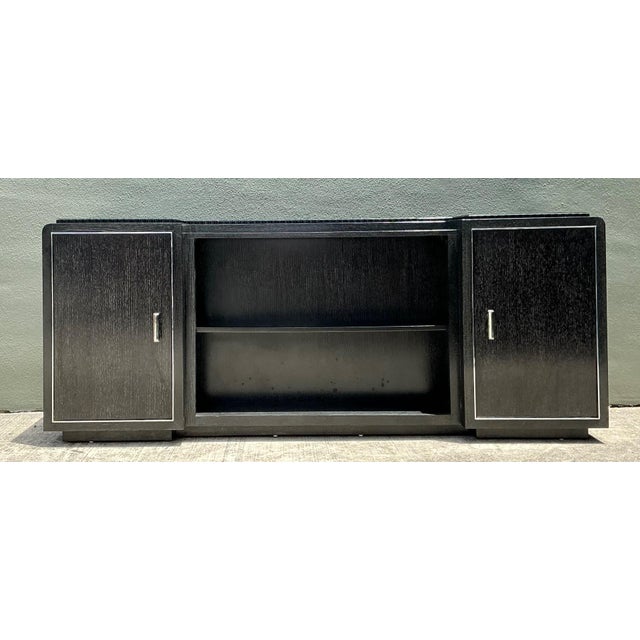 Vintage Ralph Lauren Black Cerused Wood Entertainment Crendenza For Sale - Image 12 of 18