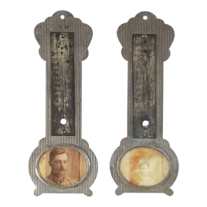 Antique Thermometer Picture Frames - a Pair