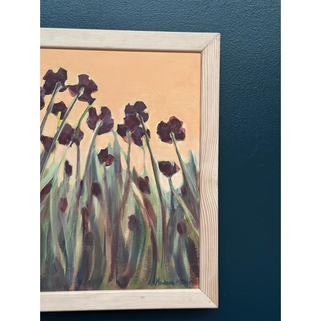 Martina Möller, Flowers, 1980s, Oil on Panel, Framed For Sale - Image 5 of 12