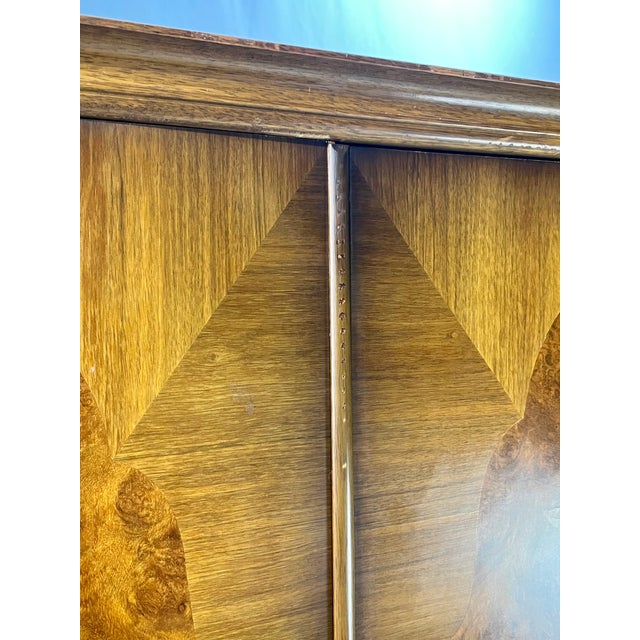 Vintage English Burl Walnut Armoire by Hunters of Derby For Sale - Image 12 of 14